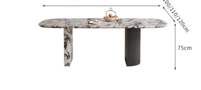 Custom Luxury French Marble Dining Table — Natural Stone