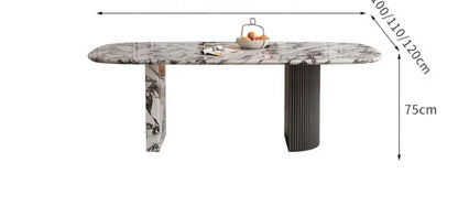 Any Size Custom Luxury French Rectangle Marble Dining Table Cream Aesthetic Designer Villa Home Natural Stone Dining Table Sturd Jonine’s Corner