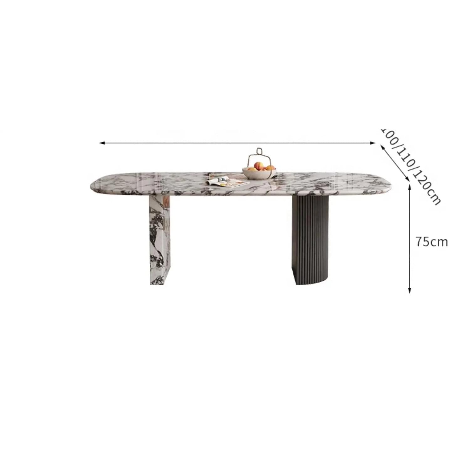 Custom Luxury French Marble Dining Table — Natural Stone