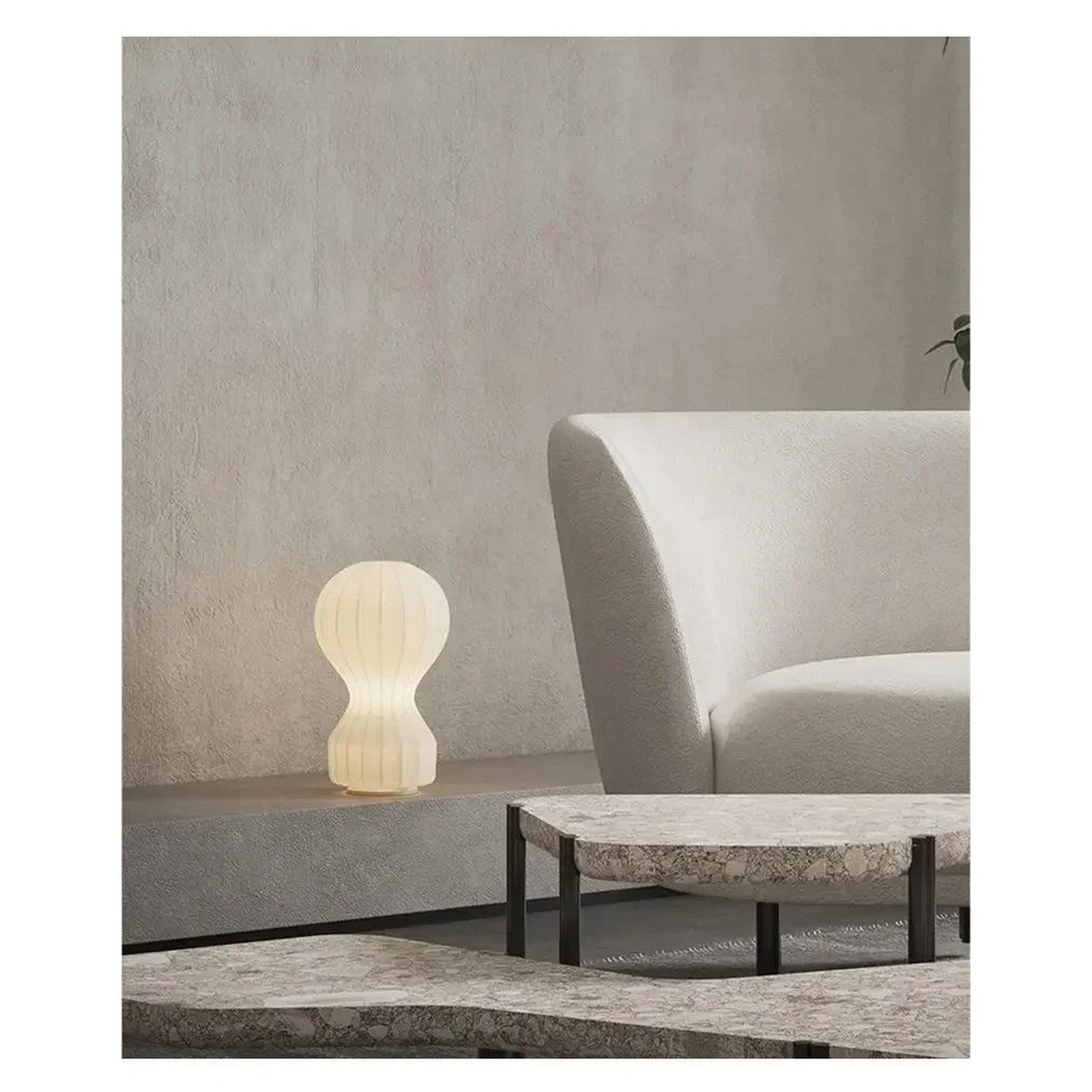 Wabi-Sabi Fabric Floor Lamp — Japandi Style for Bedroom &amp; Living Room