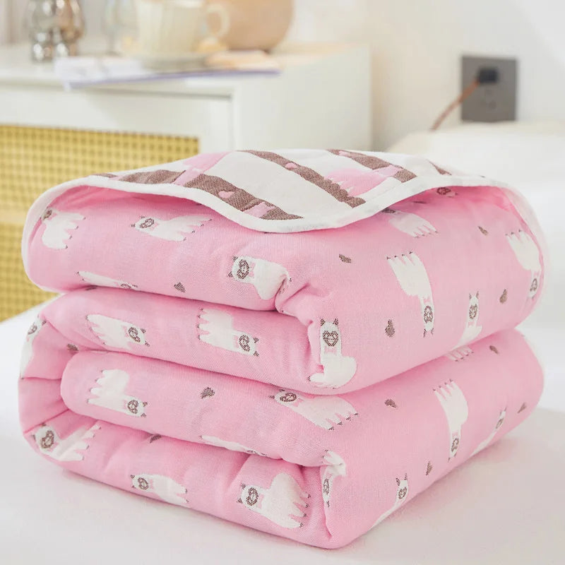Cotton Gauze Summer Quilt — Plaid