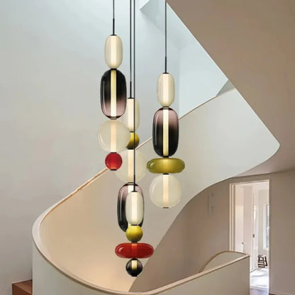 Imperfectly Beautiful — Wabi-Sabi Candy Glass Pendant Chandelier