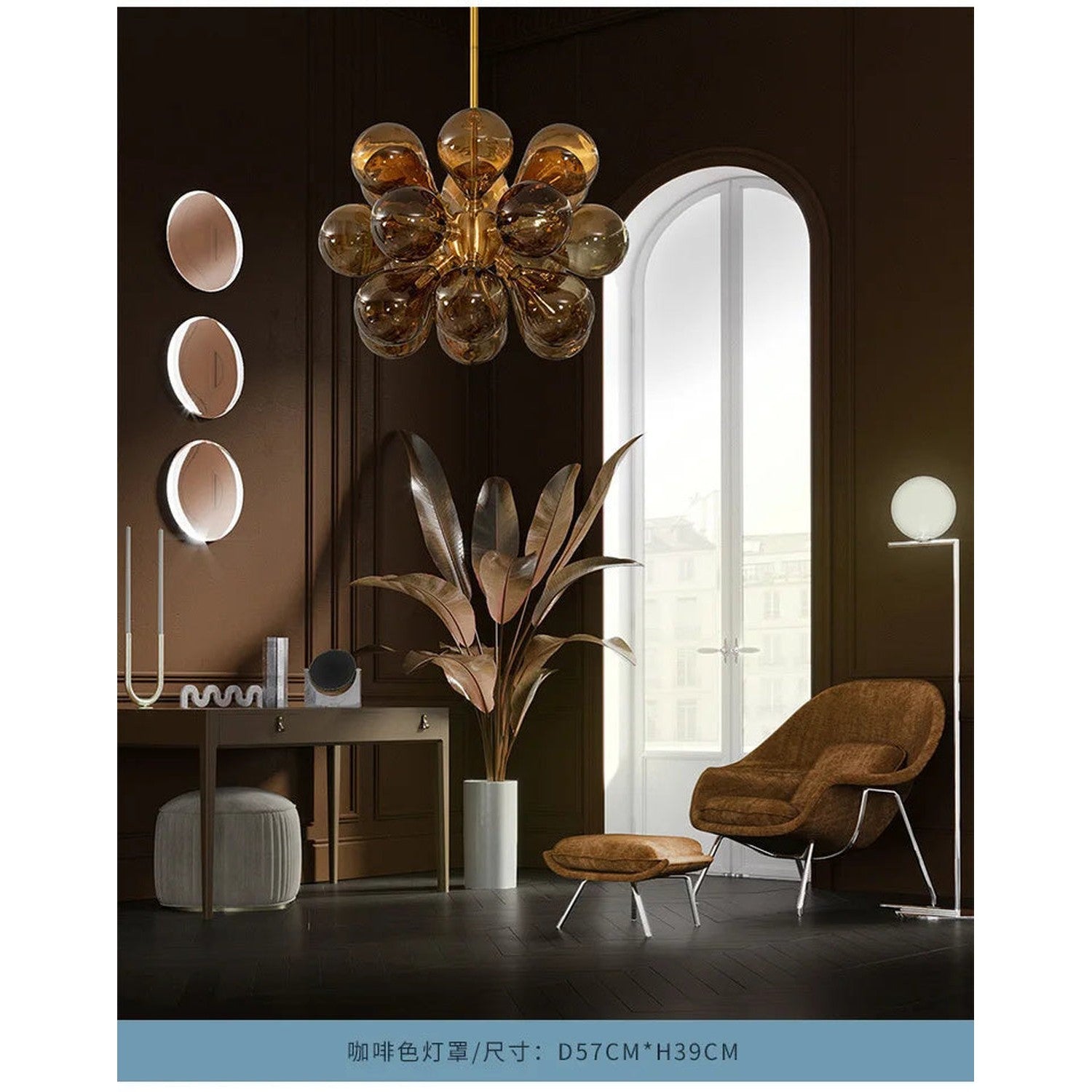 Suspended in Light — Designer Glass Bubble Chandelier for Bedroom &amp; Living Room