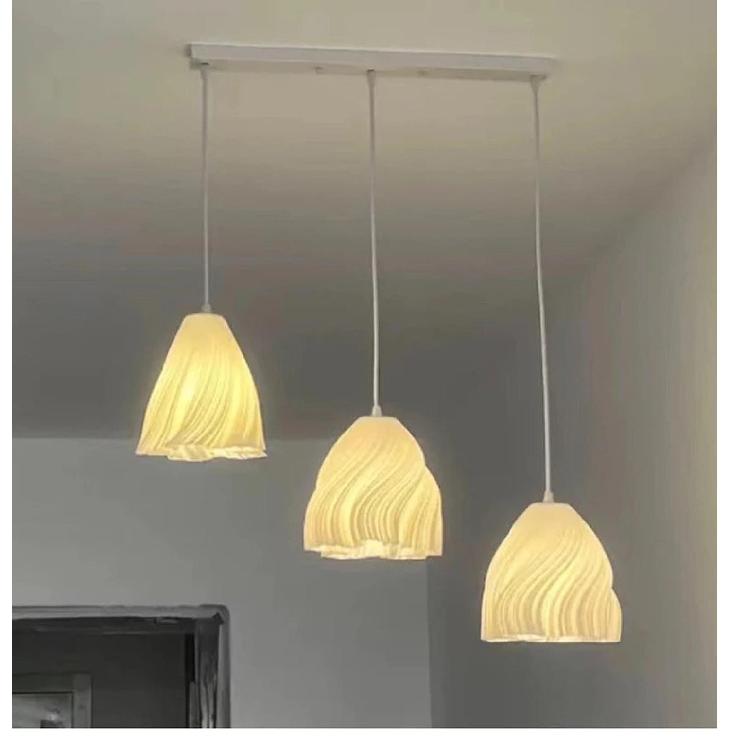 3D Floral Resin Pendant Light — Nordic Chandelier