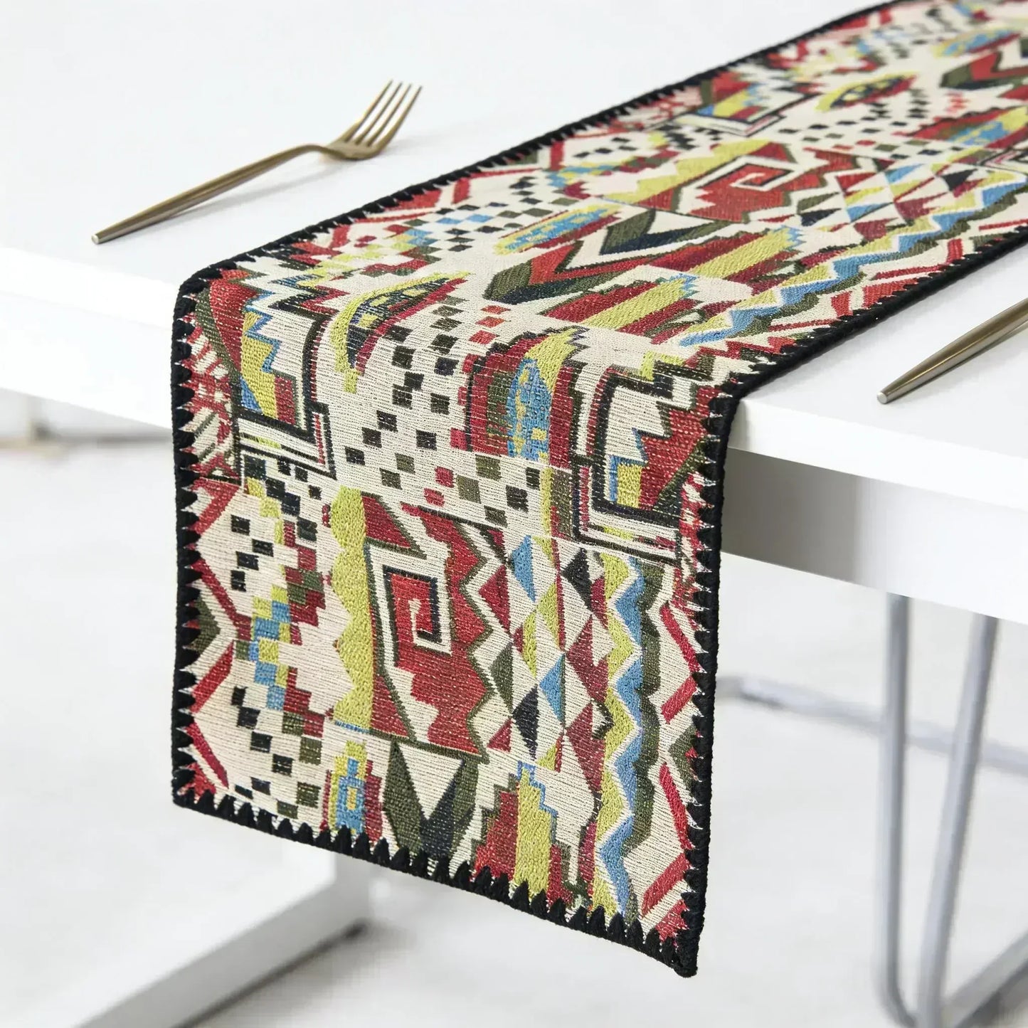 Nordic Cotton Linen Table Runner — Multiple Sizes & Patterns