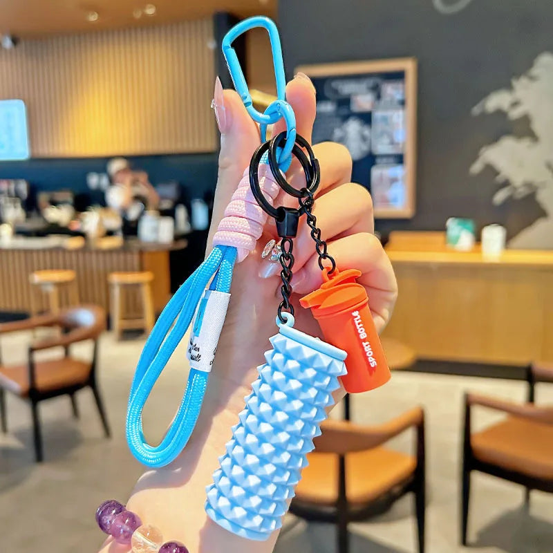 Motivational Fitness Keychain — Colorful Gym Bag Charm & Workout Gift