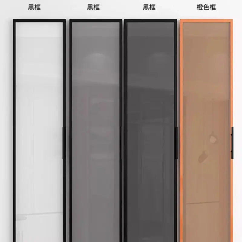 Glass light luxury corner cloakroom wardrobe Double clothes closet cabinets and wardrobes Cabinet dressing clothe home furniture Jonine&