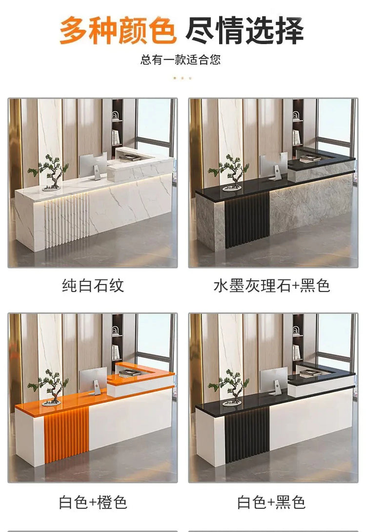 Nordic Luxury Reception Desk with LED Lighting Jonine’s Corner
