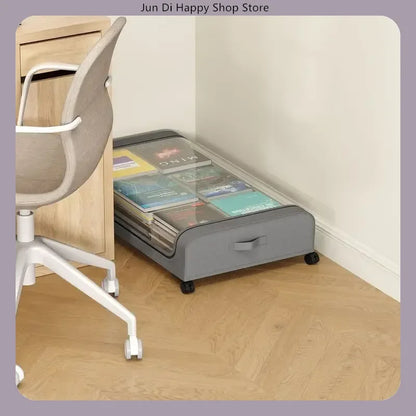 Under-Bed Rolling Storage Organizer with Wheels — Dust-Proof Drawer
