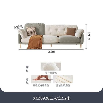Cream Luxury Corner Sofa — Modern 3-Seat Living Room Sofa