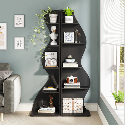 The Corner That Finally Does Something — Tribesigns 5-Tier Wall Corner Bookshelf & Plant Stand