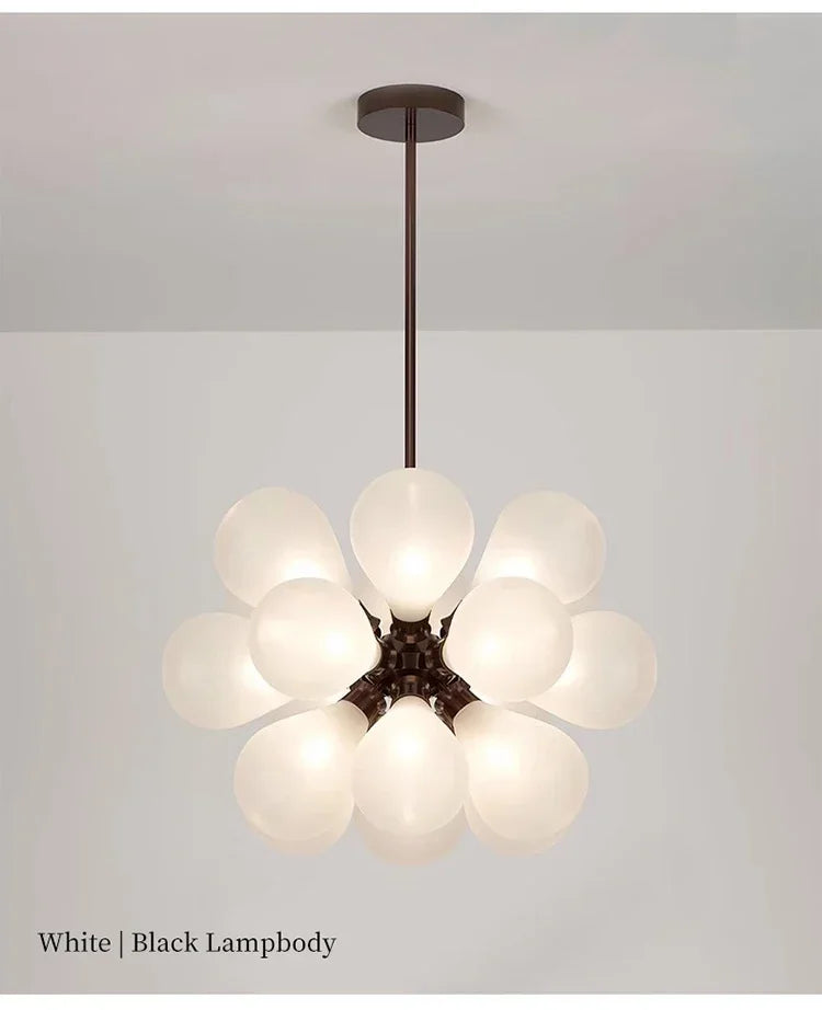 Suspended in Light — Designer Glass Bubble Chandelier for Bedroom & Living Room