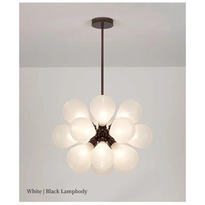 Suspended in Light — Designer Glass Bubble Chandelier for Bedroom &amp; Living Room
