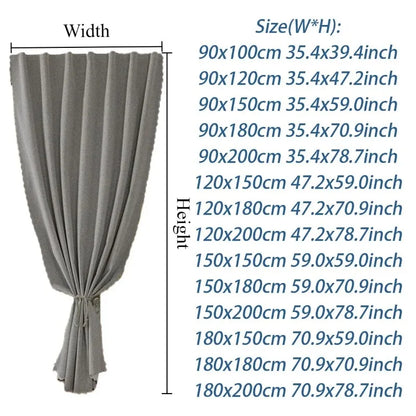 Self-Adhesive No-Drill Blackout Curtains