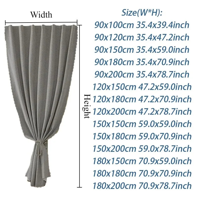 Self-Adhesive No-Drill Blackout Curtains
