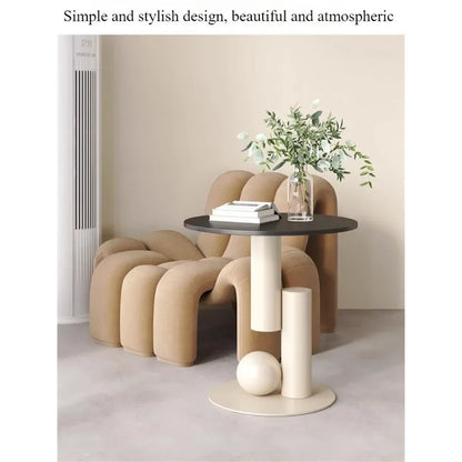 Round Metal Side Table — Modern Moroccan Coffee & Sofa Table
