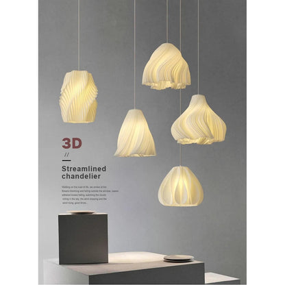 3D Floral Resin Pendant Light — Nordic Chandelier