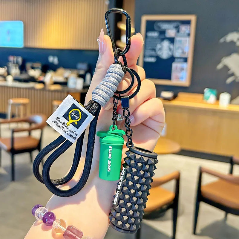 Motivational Fitness Keychain — Colorful Gym Bag Charm &amp; Workout Gift