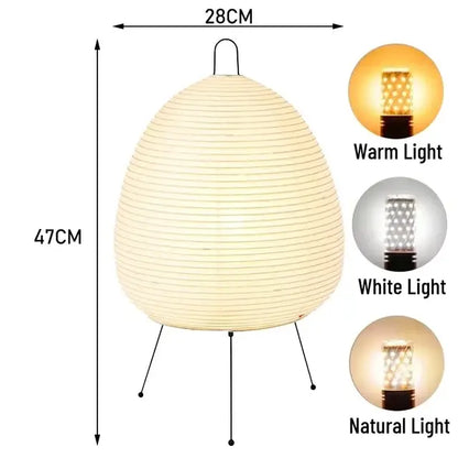 Noguchi Akari Rice Paper Floor Lamp — Wabi-Sabi Standing Light