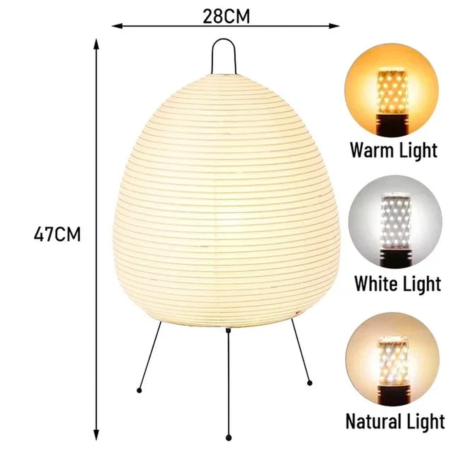 Wabi-Sabi Rice Paper Floor Lamp – Noguchi Style