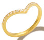 Personality Round Beads Ring Band Small Clear Crystal Zircon Waterproof Stainless Steel Rings Simple Granular Fine Jewelry