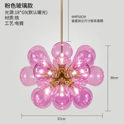 Suspended in Light — Designer Glass Bubble Chandelier for Bedroom & Living Room