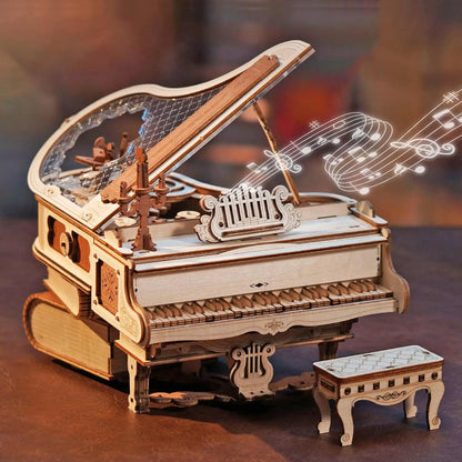 ROKR Magic Piano — 3D Wooden Puzzle Music Box