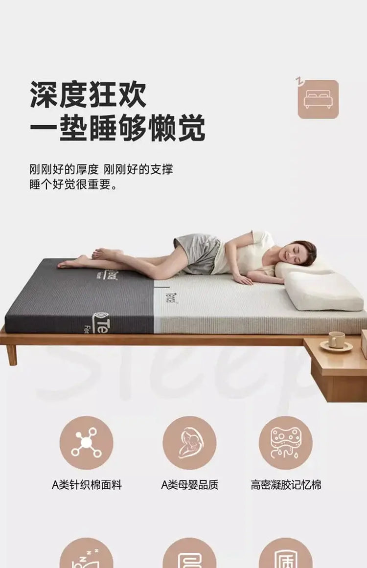 New 0 pressure slow rebound gel memory cotton mattress home high density tatami sponge mat rental Jonine&