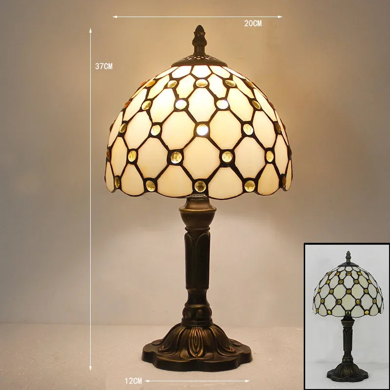Old World Glow — European Retro Art Glass LED Desk Lamp