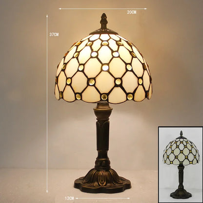 Old World Glow — European Retro Art Glass LED Desk Lamp