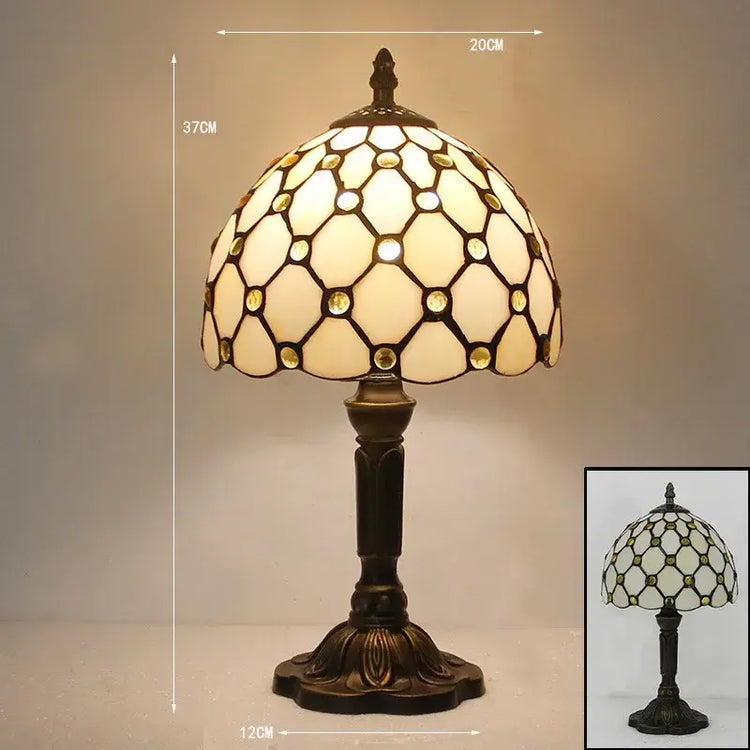 Old World Glow — European Retro Art Glass LED Desk Lamp