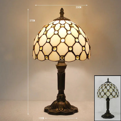 Old World Glow — European Retro Art Glass LED Desk Lamp