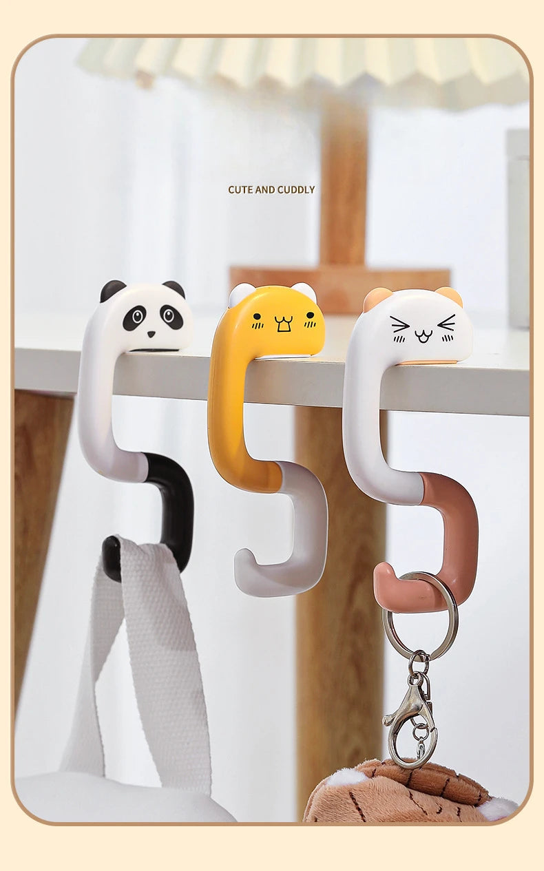 Hang It, Hide It — No-Drill Desk Side Hanging Organizer with Bag Hook