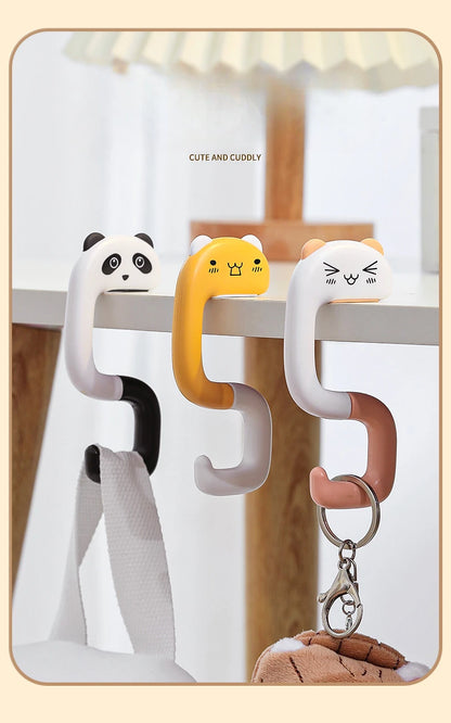 Hang It, Hide It — No-Drill Desk Side Hanging Organizer with Bag Hook