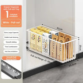 2Pcs Pull Out Cabinet Organizer Carbon Steel Slide Out Drawers Sliding Pantry Shelves For Kitchen Base Cabinet Organization Jonine&