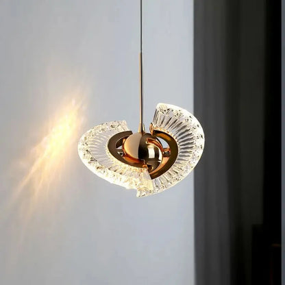 Modern Rose Gold LED Pendant Light — Bedroom & Living Room Chandelier