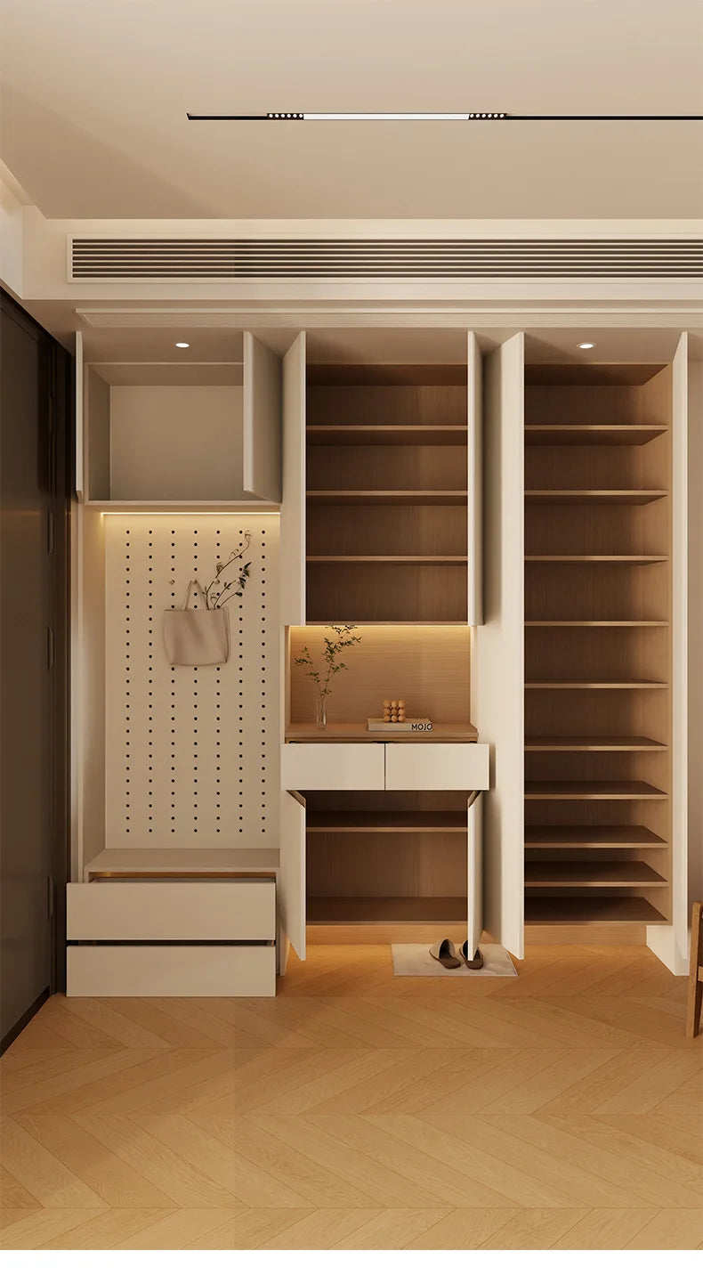Custom Solid Wood Entryway Shoe Cabinet