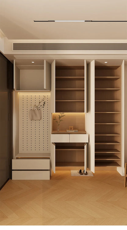 Custom Solid Wood Entryway Shoe Cabinet