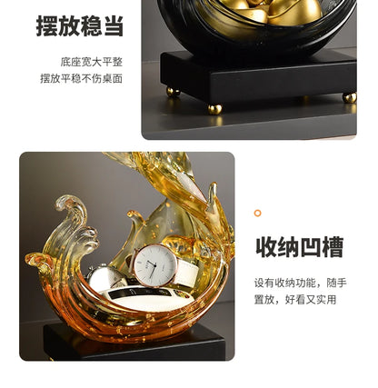Feng Shui Resin Key Box — Luxury Desk Organizer & Entryway Essential