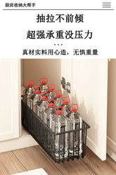 2Pcs Pull Out Cabinet Organizer Carbon Steel Slide Out Drawers Sliding Pantry Shelves For Kitchen Base Cabinet Organization Jonine&