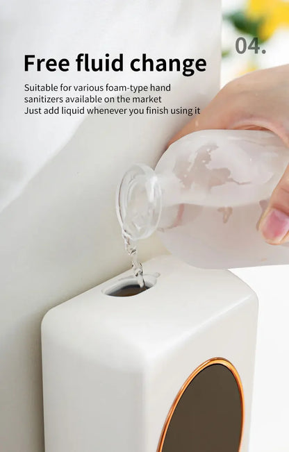 Automatic Soap Dispenser 480ml Smart Sensing Touchless Foam Soap Dispenser USB Recharging Wall Mounted for Bathroom and Kitchen
