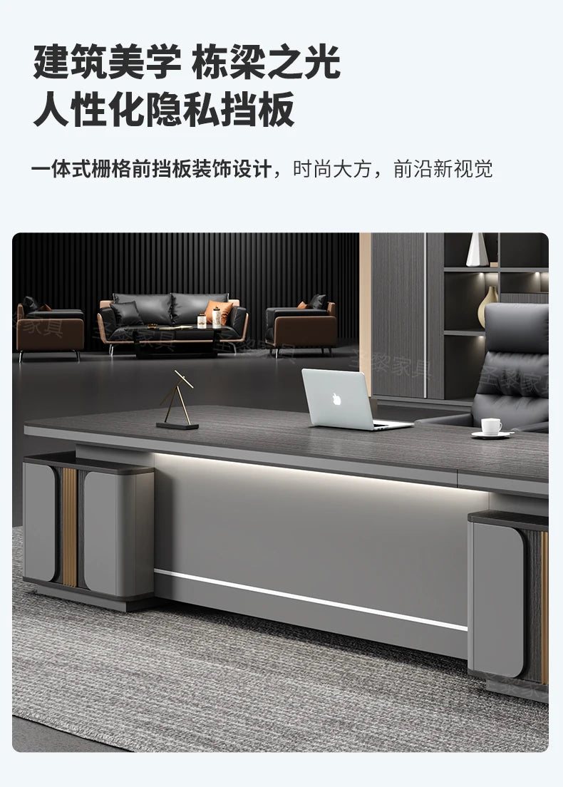 L-Shape Storage Executive Desk