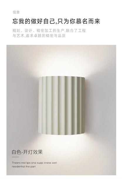 Nordic Macaroon Resin LED Wall Lamp — Sculptural Bedside Glow