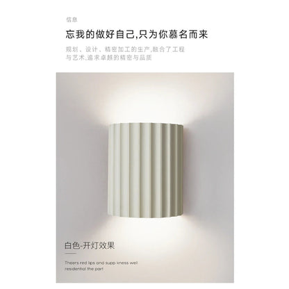 Nordic Macaroon Resin LED Wall Lamp — Sculptural Bedside Glow