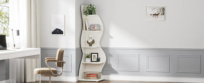 The Corner That Finally Does Something — Tribesigns 5-Tier Wall Corner Bookshelf &amp; Plant Stand