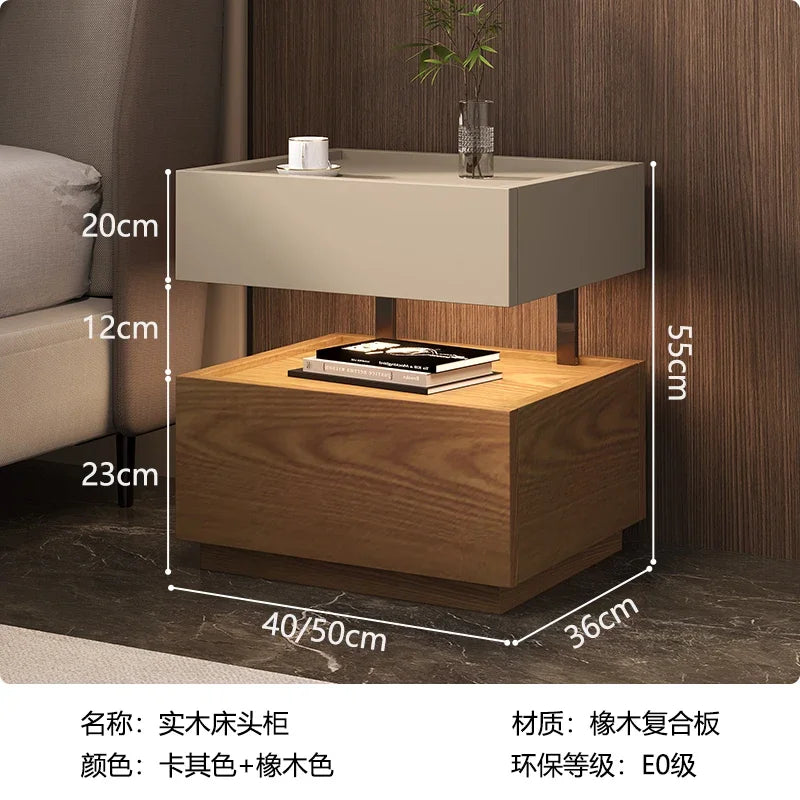 European Nightstand — Modern Bedside Table with Storage