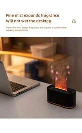 Essential Oil Diffuser,Flame Colorful Water Vapor Fire Humidifier for Aromatherapy Aroma Therapy Machine Room,Flame Diffuser Jonine’s Corner