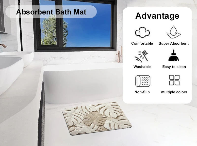 Step Out in Comfort — Super Absorbent Non-Slip Bath Mat