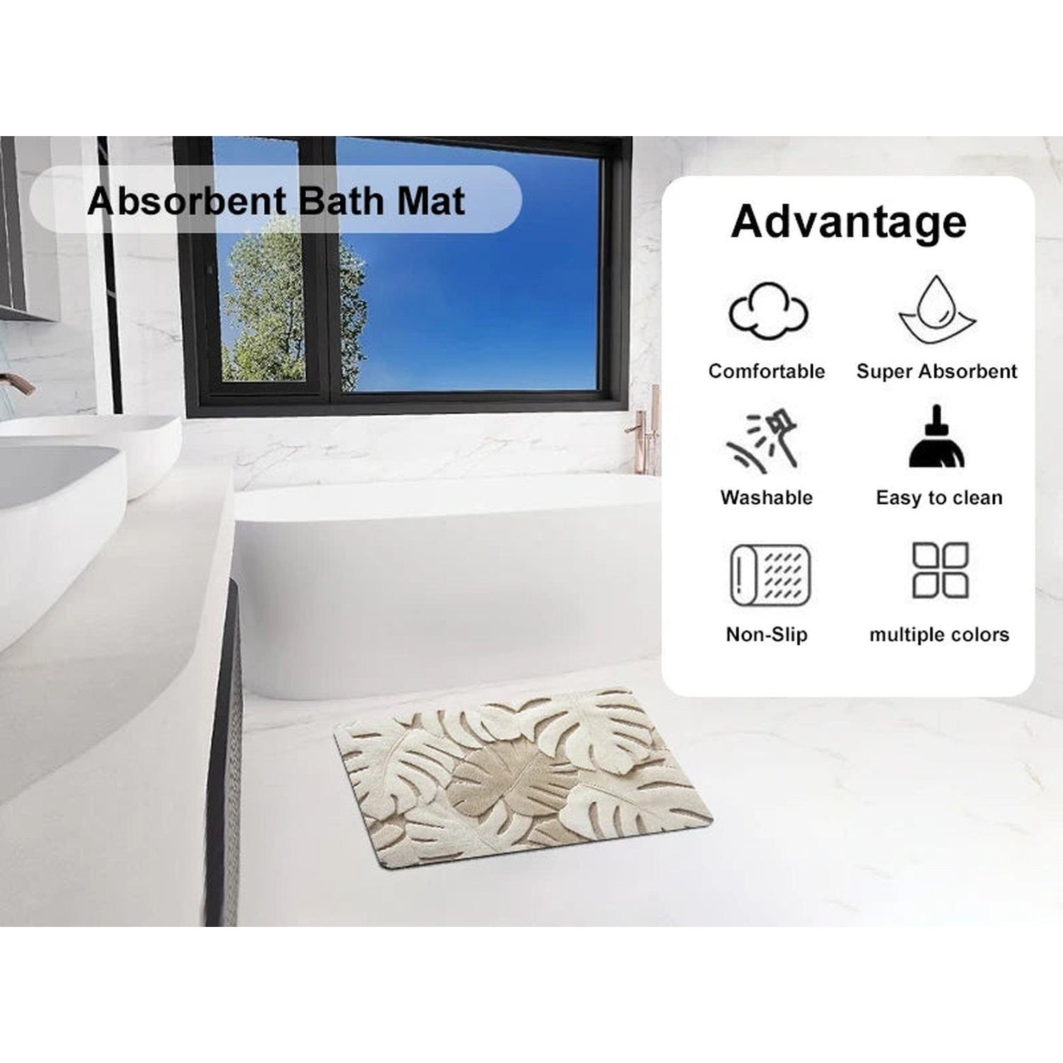 Step Out in Comfort — Super Absorbent Non-Slip Bath Mat