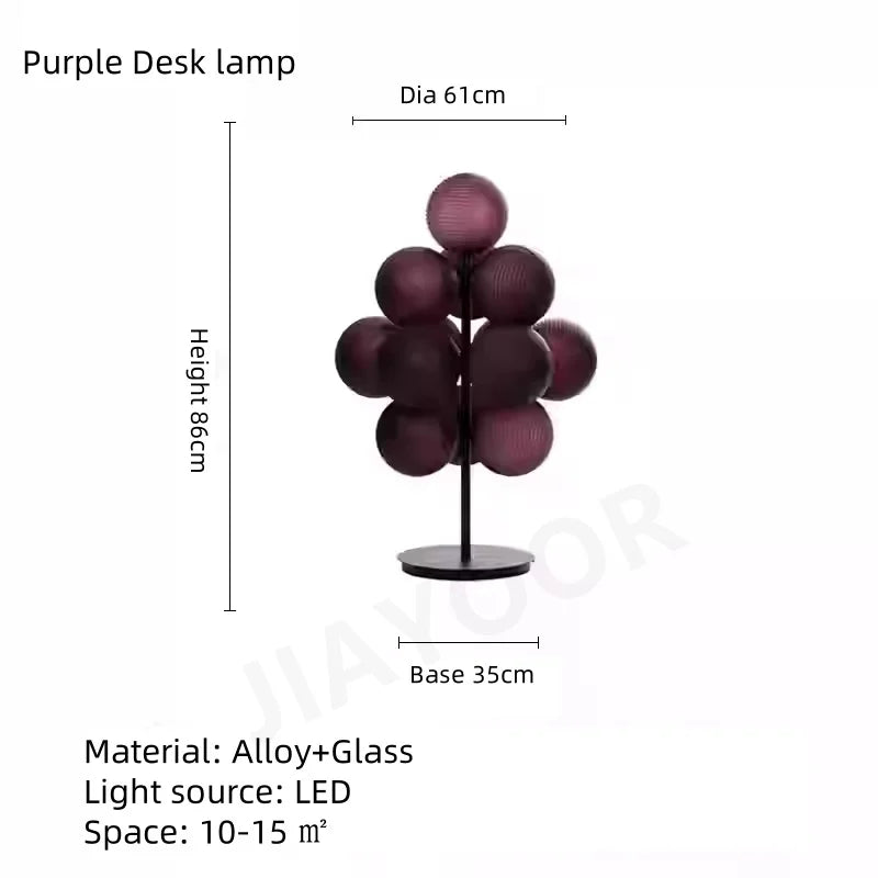 The Grape Cluster — Sculptural Glass Floor Lamp with Warm LED Glow